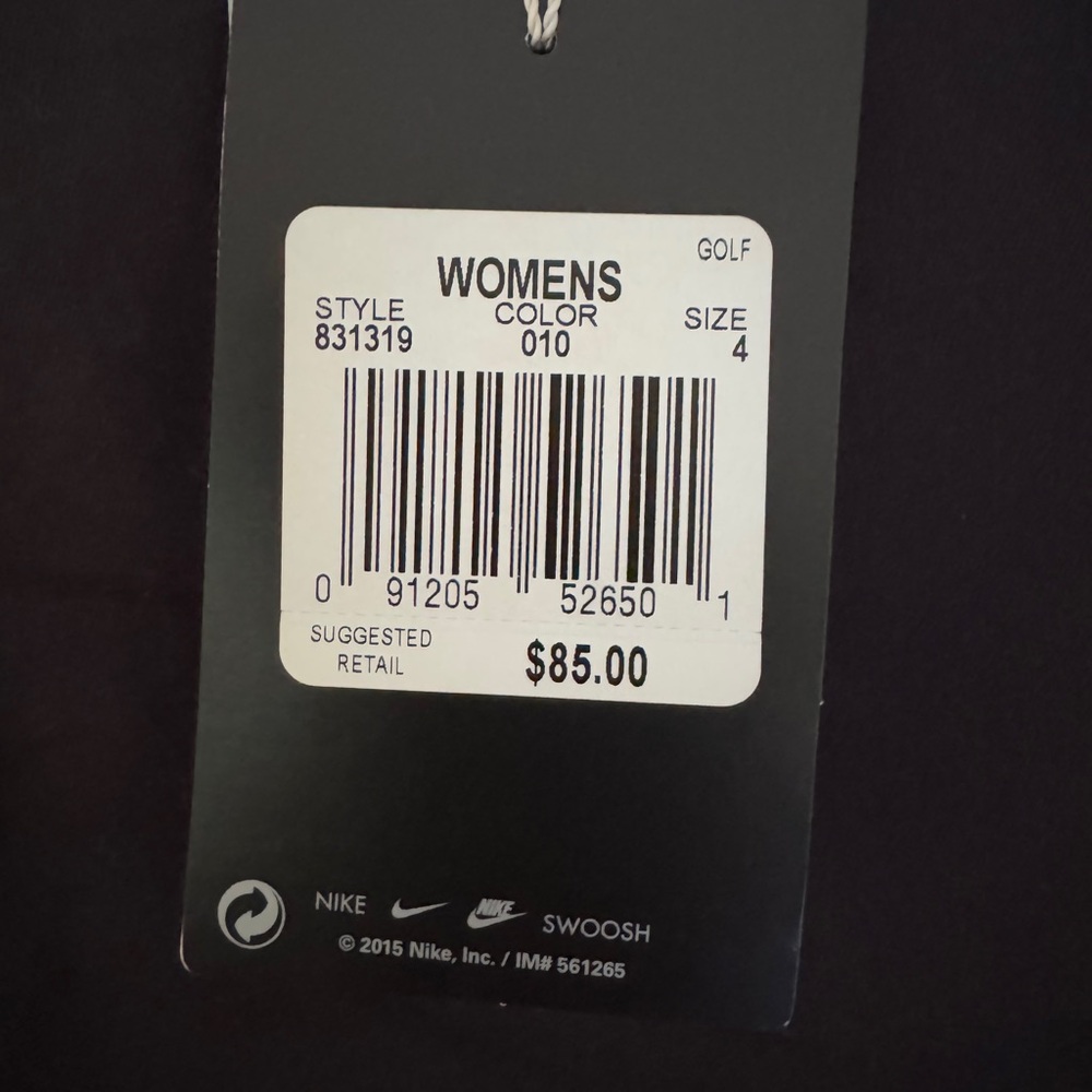Nike Golf Dri Fit Black‎ Bermuda Shorts Stay Cool Performance Size 4 - Picture 12 of 13